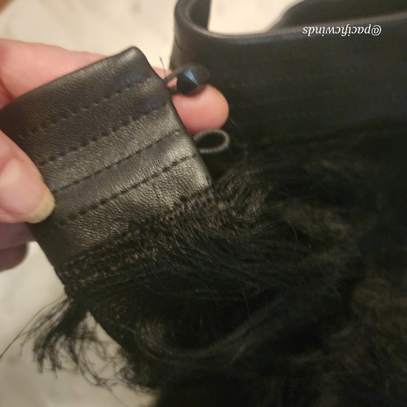 REBECCA MINKOFF BLACK FLAPPER FRINGE SKIRT LEATHER WAIST BAND SIZE 0 - Picture 2 of 12